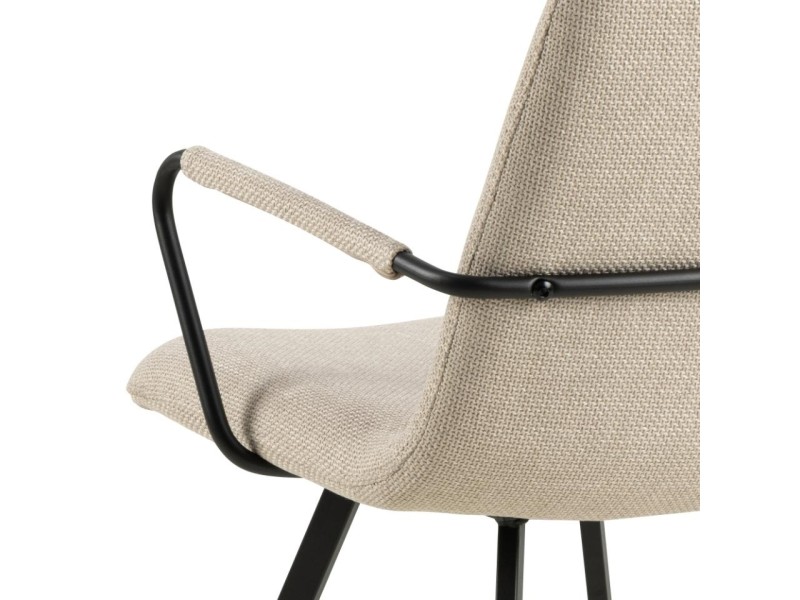 Krzesło z podłokietnikami Selina beżowe - ACTONA